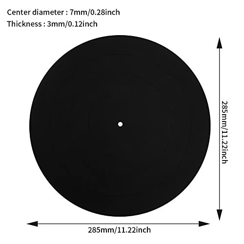 MayRecords ターンテーブルマット 12インチレコードマット ターンテーブル レコードプレーヤー用 シリコン 帯電防止 防振マット 3mm_画像5