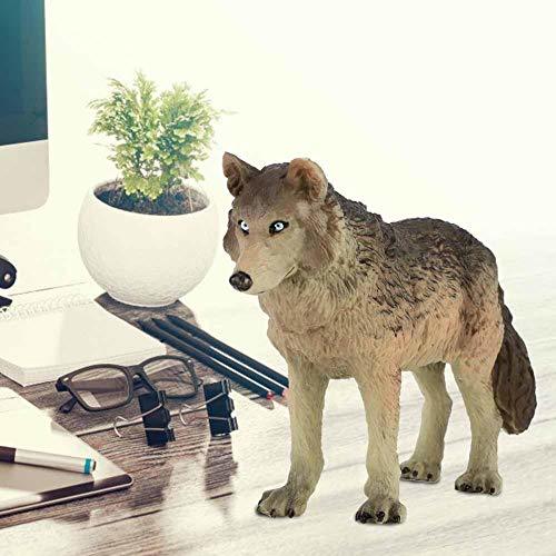 アクションオオカミフィギュア動物モデルキット、シミュレーションモデル動物キット、子供のギフトテーブル装飾コレクション用プラスチック_画像3