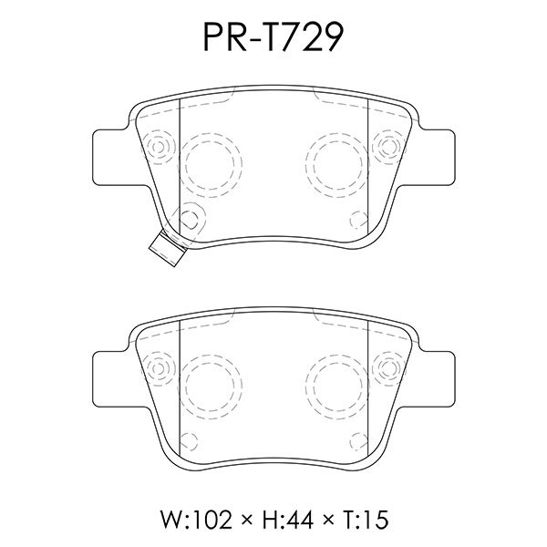 Weds ウェッズ ブレーキパッド レブスペック プライム リア用 アベンシスワゴン AZT255W H15.10～H20.12 1AZ-FSE_画像2