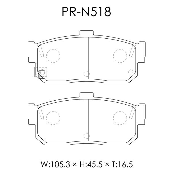 Weds ウェッズ ブレーキパッド レブスペック プライム リア用 アベニール W10 H5.1～H7.8 SR18DE ABS付_画像2