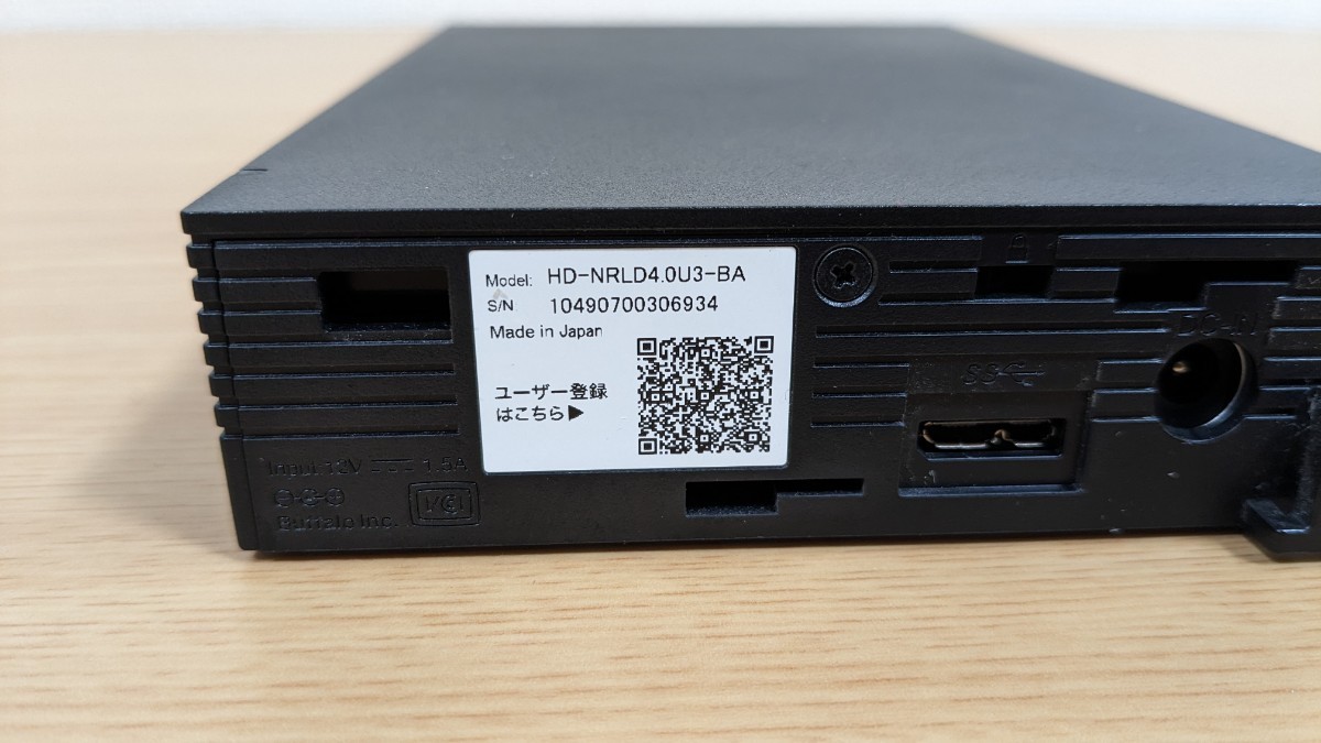 BUFFALO　 外付けハードディスク 4TB　HD-NRLD4.0U3-BA　＃2_画像2