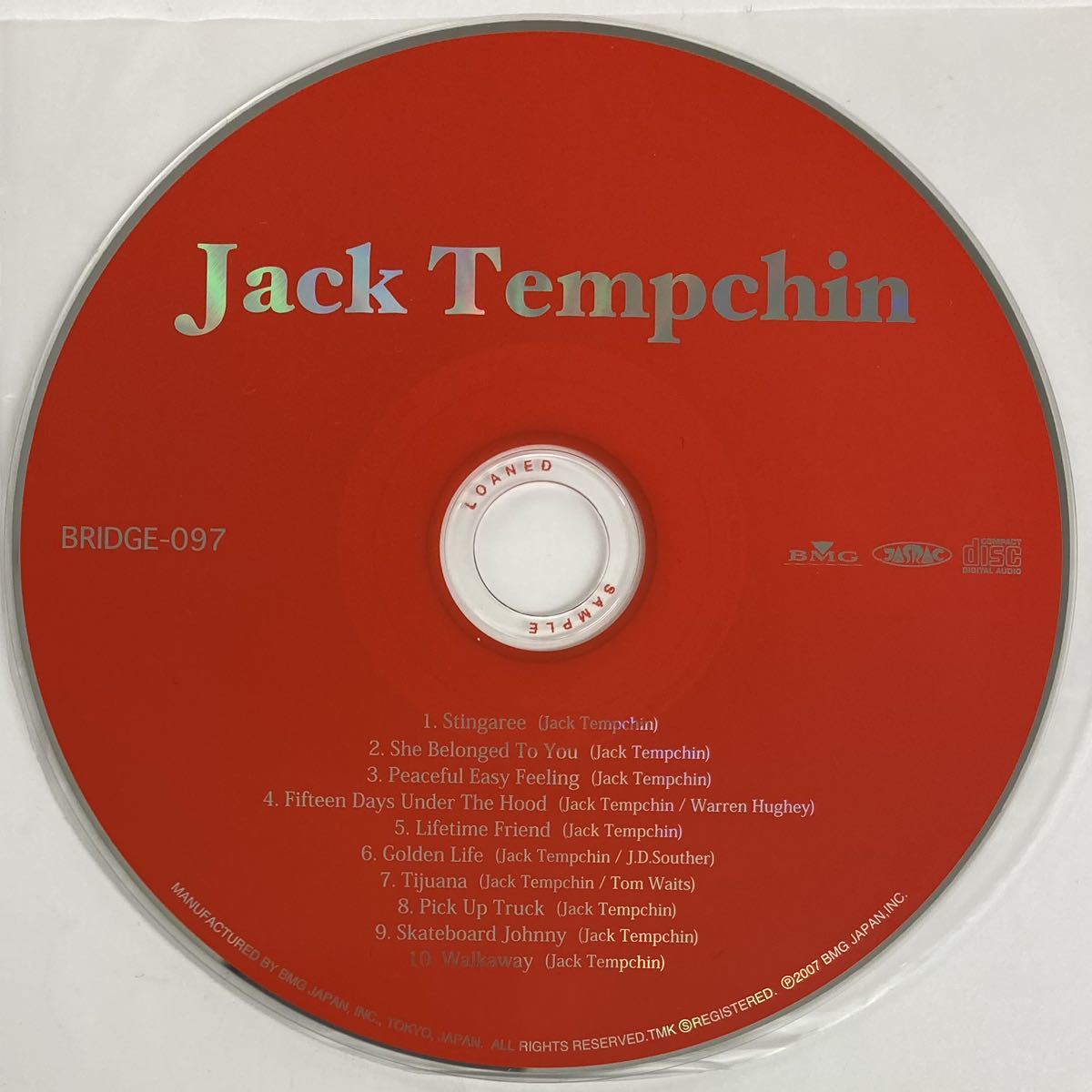 ◎JACK TEMPCHIN/ ジャック・テンプチン/ BRIDGE097/ 国内盤 DJ-COPY CD 紙ジャケ (CD-061)_画像3