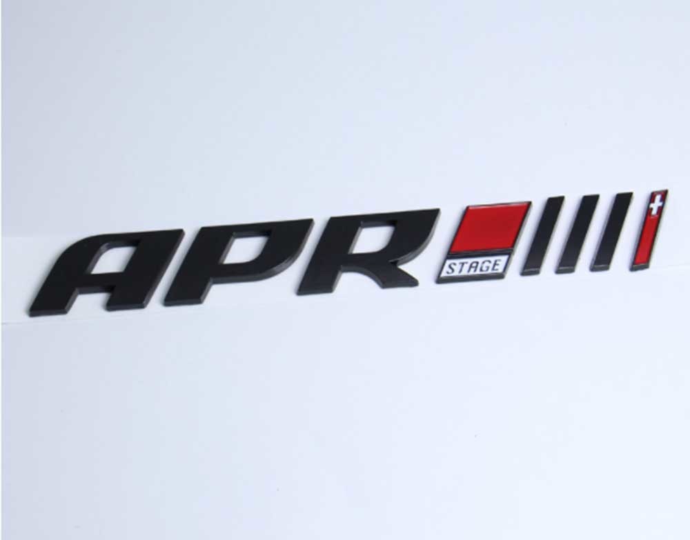 APRエンブレム ステッカー APRステージ アウディ VW ゴルフ ジェッタ パサート A1 A3 A4 A6 Q2 Q3 Q5 黒_画像2