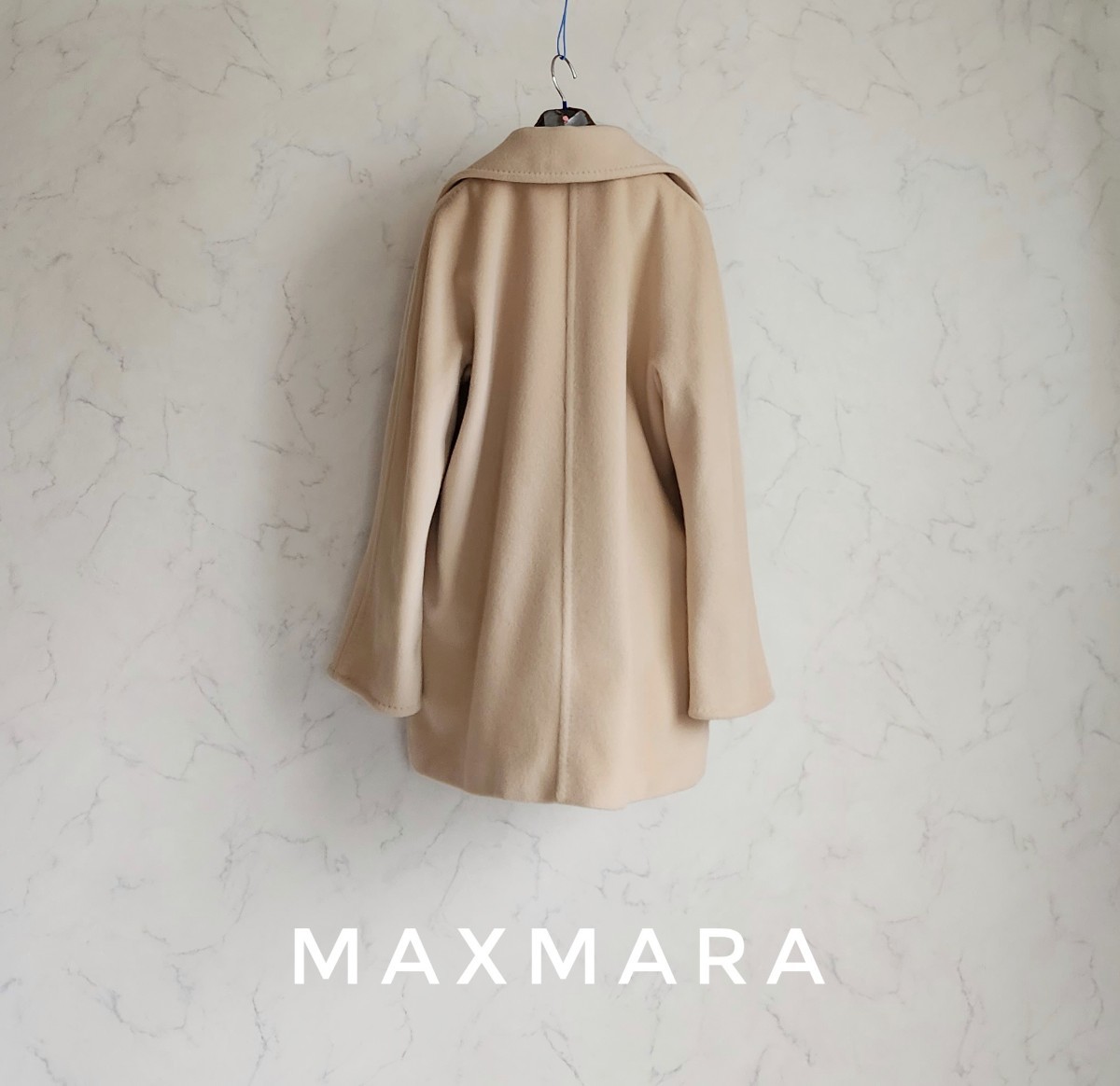 超高級 美品 Maxmara 最高級白タグ 憧れの大人気セレブ御用達コート 一級品イタリア製 おしゃれオーバーサイズデザイン マックスマーラ _画像10