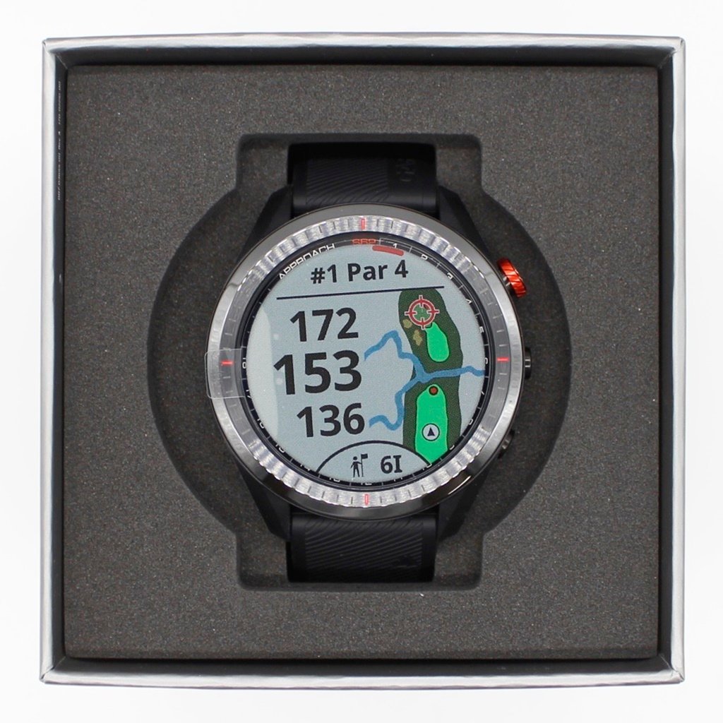 ★ GARMIN ガーミン APPROACH S62 GPS ゴルフ ウォッチ ブラック 動作未確認 中古美品 m_w(j) m24-32285_画像1