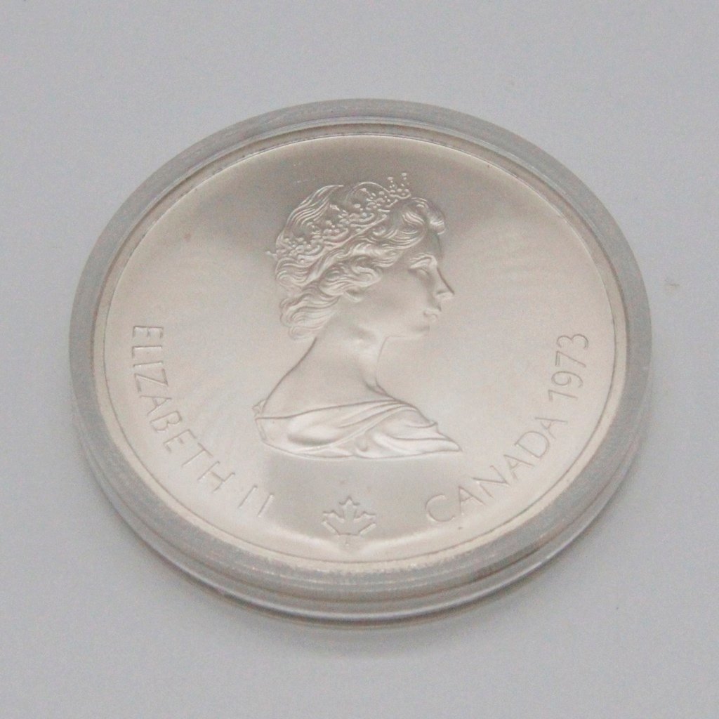 ★ 1976年 10ドル 銀貨 エリザベス2世 モントリオールオリンピック コイン 中古品 m5-29466 m_z(j)_画像1