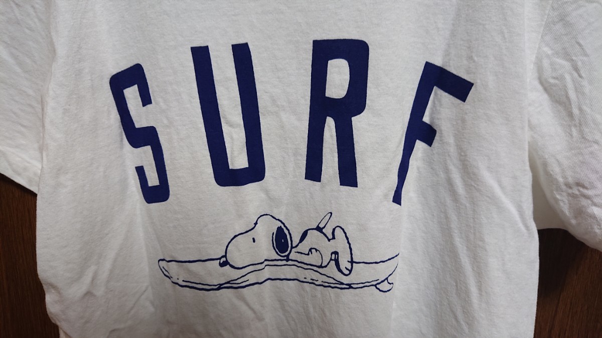 USED TMT SNOOPY SURF Tシャツ ホワイト Mサイズ スヌーピー ピーナッツ Peanuts_画像4