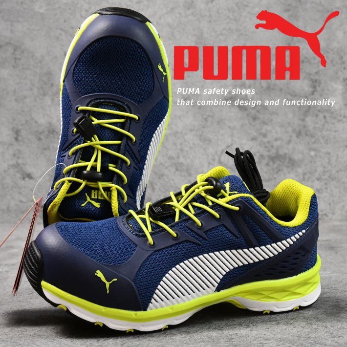 PUMA プーマ 安全靴 メンズ スニーカー シューズ Fuse Motion 2.0 Blue Low 作業靴 64.230.0 ブルー 25.0cm / 新品 1円 スタート_画像1