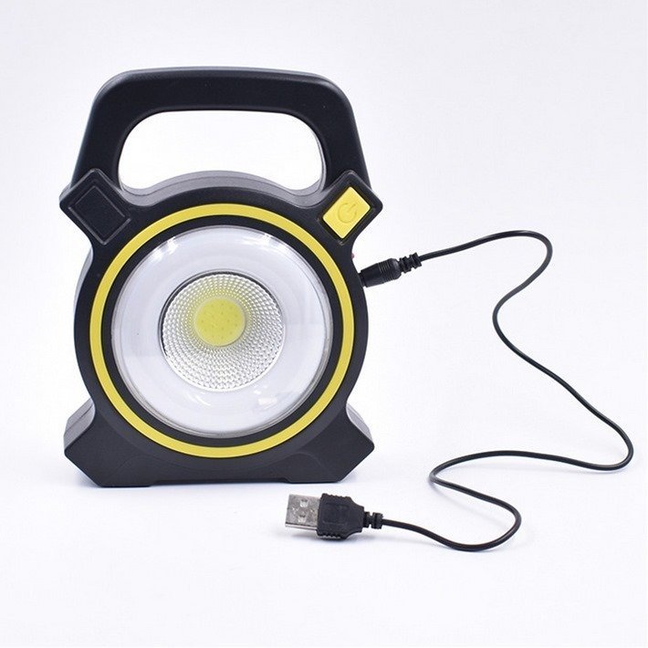 投光器 COBライト LED ワークライト USB充電 ソーラー ポータブル ハイビーム ロービーム 7992559 ブラック/イエロー 新品 1円 スタート_画像4