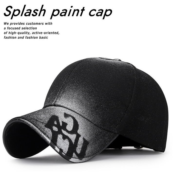 キャップ 帽子 メンズ レディース Splash paint 7990347 9009978 C-1 ブラック 新品 1円 スタート_画像1