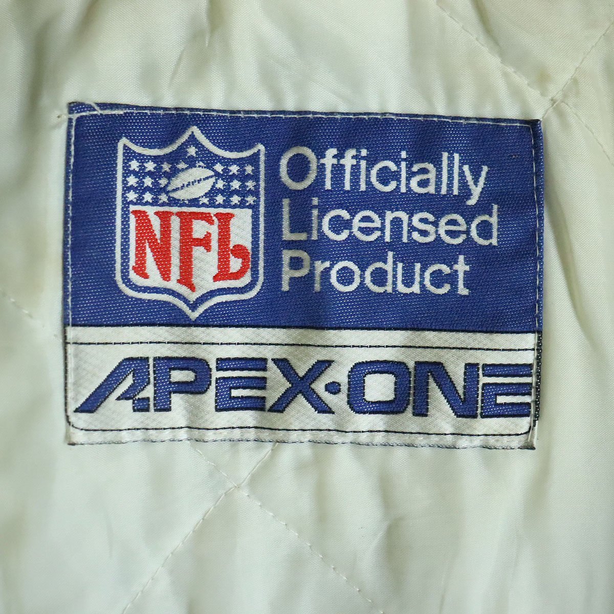 \4J/Y5.19-4　90s　NFL　ラスベガス・レイダース　APEX-ONE　ナイロンパディングジャケット　中綿　ワッペン　L　ブラック　アメリカ古着_画像6