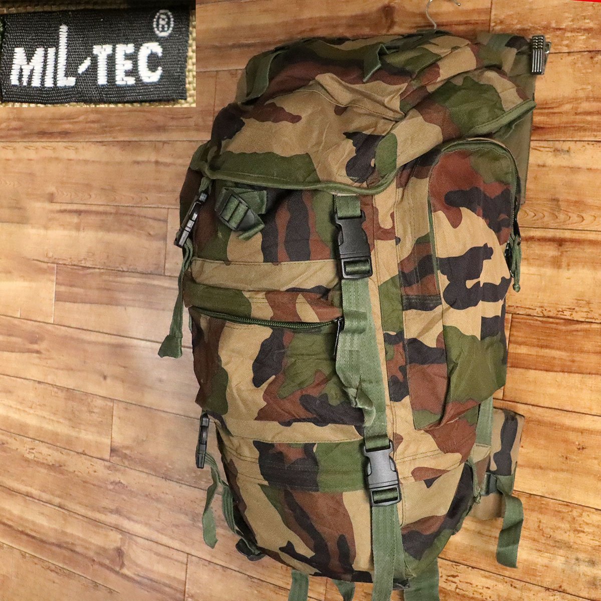 F6T/R11.30-1　米軍　US ARMY　MIL-TEC　ウッドランドカモ　民間　デイパック　バックパック　リュックサック　バッグ_画像1