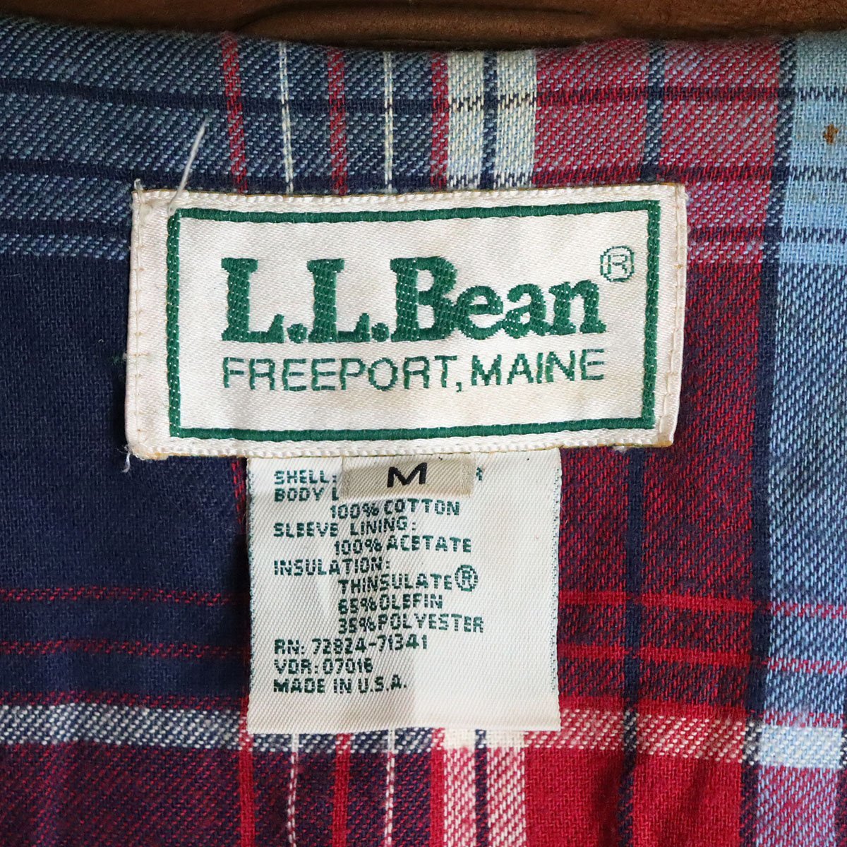 F1K/S7.5-1　USA製　L.L.Bean　エルエルビーン　レザージャケット　レザーコート　ハーフコート　本革　革ジャン　皮ジャン　M_画像7