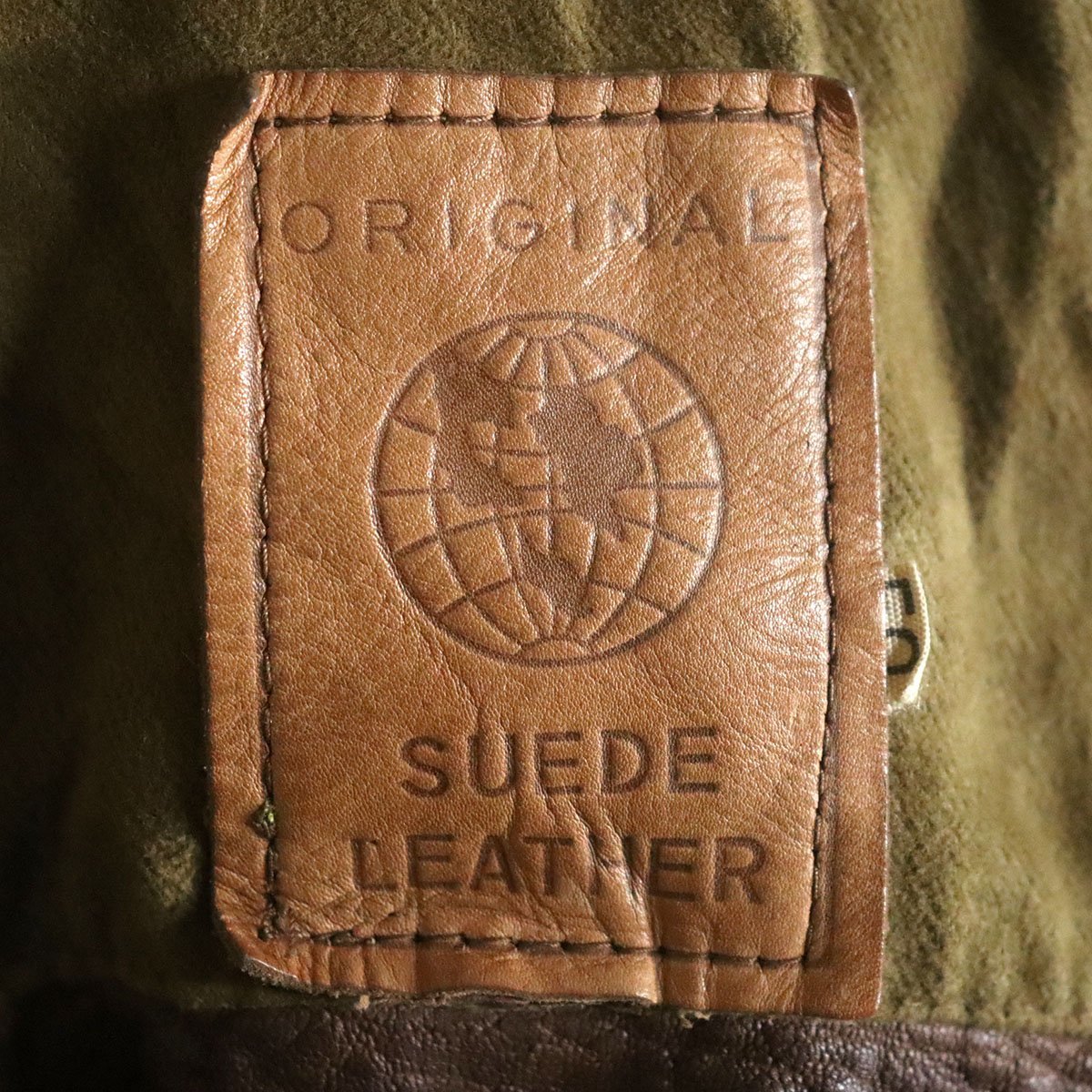 #1T/Y12.5-1　SUEDE LEATHER　襟ボア　レザーフライトジャケット　本革　レザージャケット　革ジャン　皮ジャン_画像5
