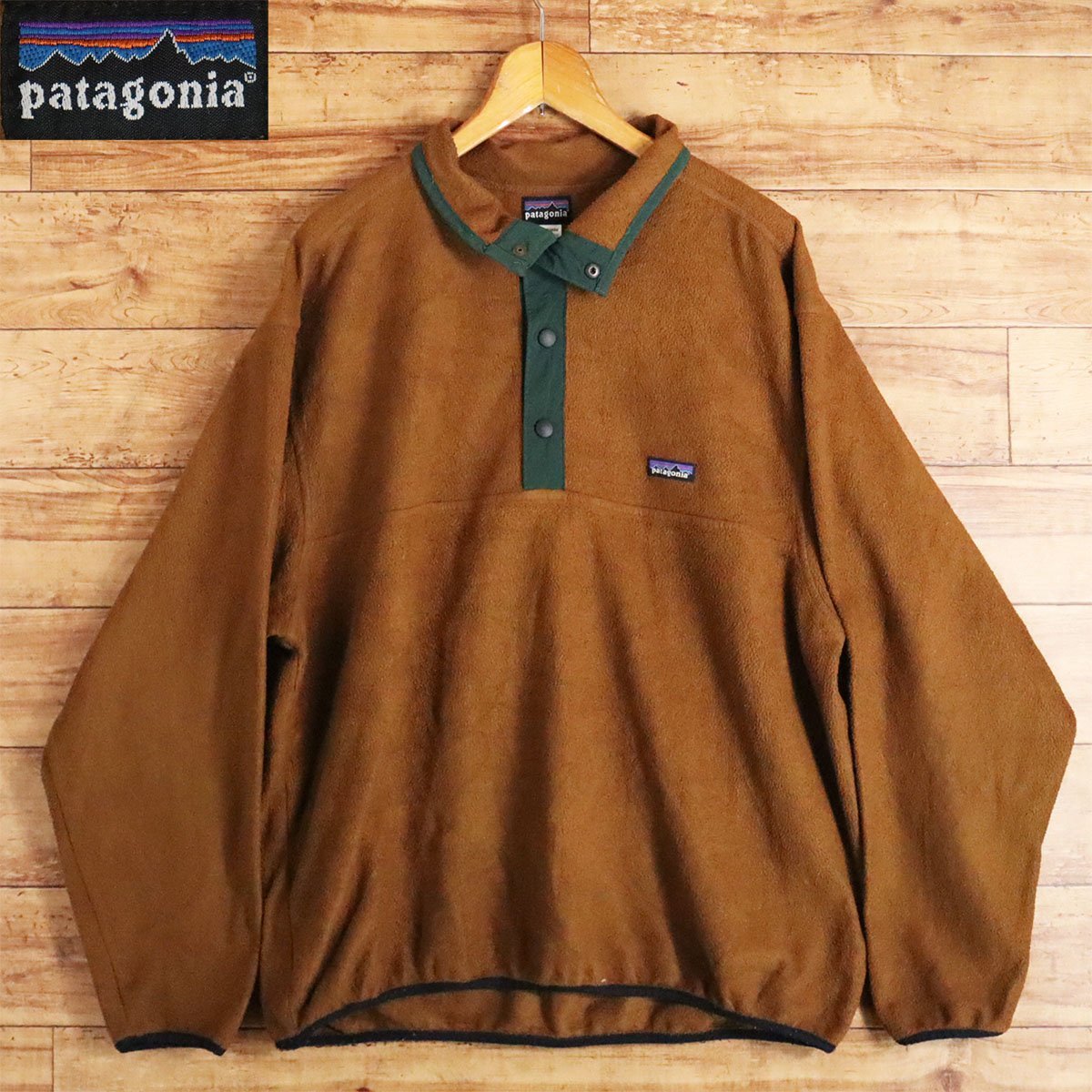 $5K/R8.25-2　patagonia　パタゴニア　スナップT　フリースジャケット　プルオーバージャケット　ブルゾン　アウトドア　メンズ　L_画像1