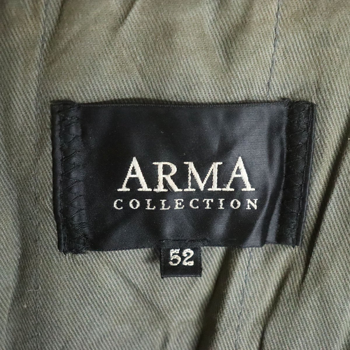 E1T/Y12.9-3 　ユーロ古着　ARMA　レザーフライトジャケット　本革　サイズ52　レザージャケット　メンズ　革ジャン　皮ジャン_画像4