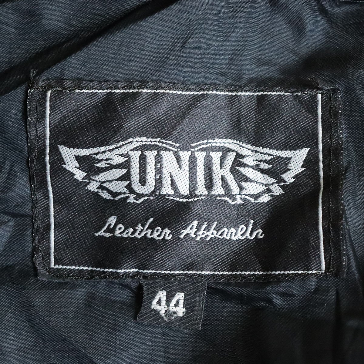 ?5S/s7.5-4　UNIK Leather Apparelr　フリンジ　レザージャケット　本革　ライダース　コンチョ　ウエスタン　バイカー　44　ヴィンテージ_画像5