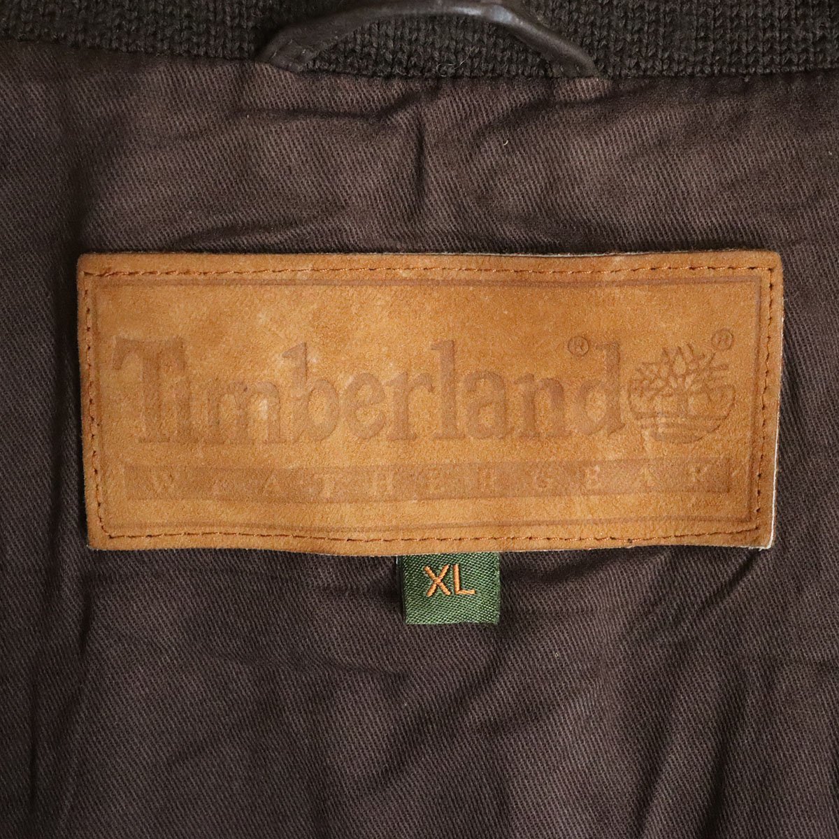 G5T/Y12.12-5　90s　Timberland　ティンバーランド　レザージャケット　本革　XLサイズ　レザーフライトジャケット　皮ジャン　革ジャン_画像5