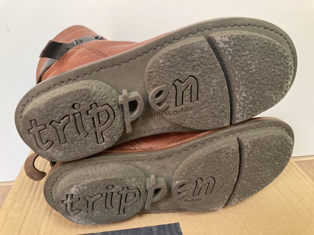 USED 古着★trippen トリッペン レザーショートブーツ ブラウン サイズ36(23cm程) 箱有り_画像8