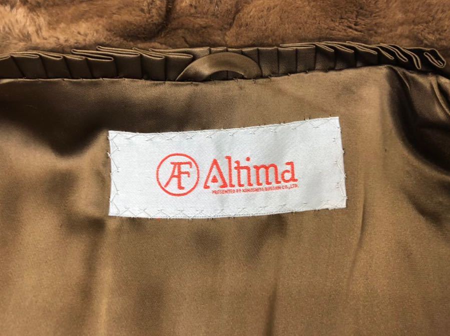 Altima アルティマ SAGA MINK サガミンク 毛皮コート サイズF 着丈約100cm 銀サガ ロングコート_画像10