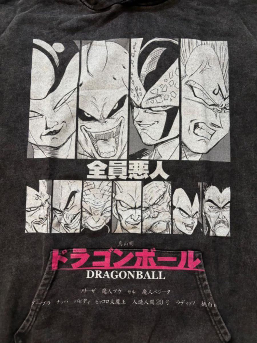 希少】ドラゴンボール DRAGONBALL 全員悪人 パーカー ブラック 希少】ドラゴンボール DRAGONBALL 全員悪人 パーカー ブラック