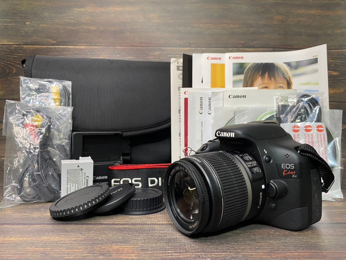 Canon キヤノン EOS Kiss X4 レンズキット デジタル一眼レフカメラ バッグ付き #37_画像1