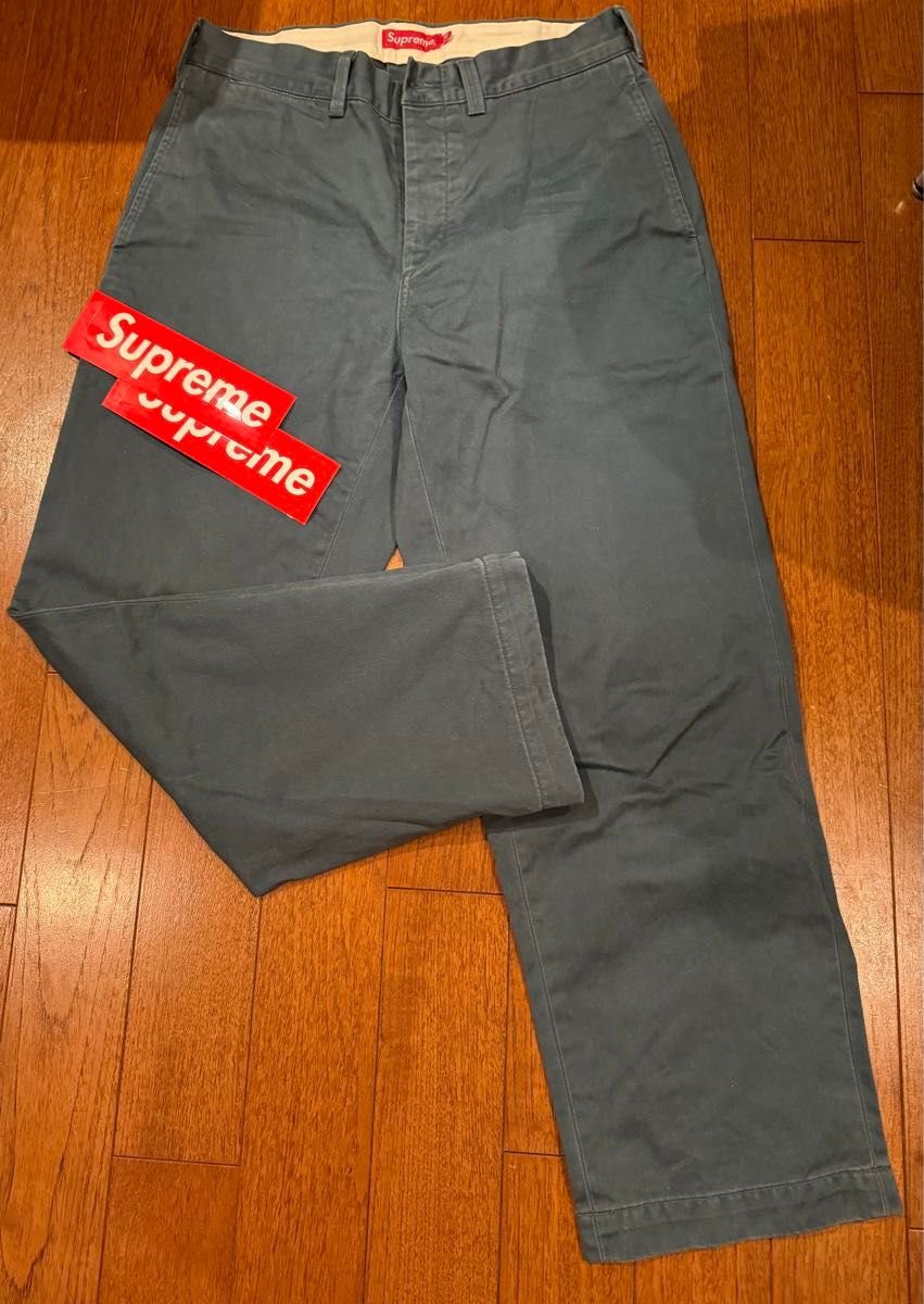 シュプリーム チノパン 30 スレート ワークパンツ supreme chino シュプリーム チノパン 30 スレート ワークパンツ supreme chino