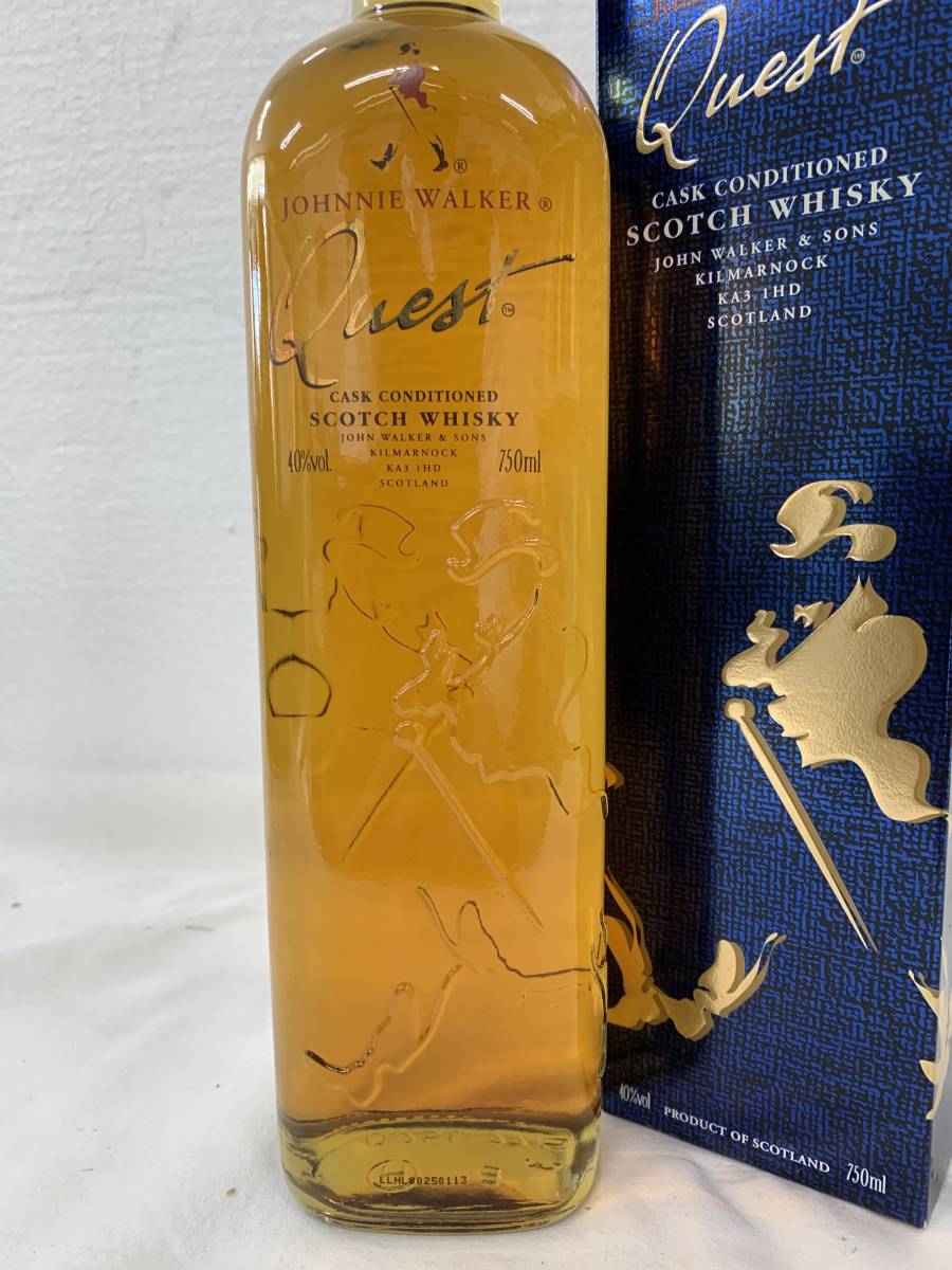 注目！【古酒　終売品　スコッチ】JOHNNIE WALKER ジョニーウォーカー　クエスト　750ml 40% 箱付　状態良好_画像2