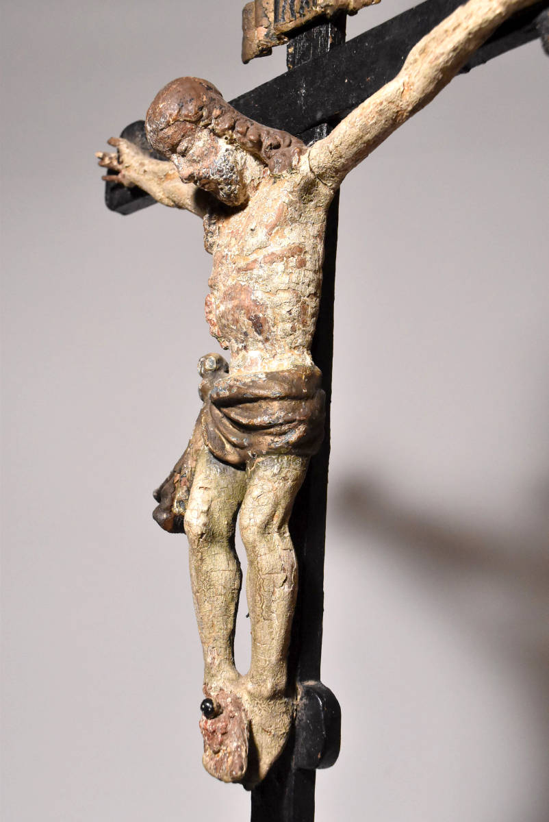 「栗八」木彫キリスト像（推定１８～１９世紀） _画像8