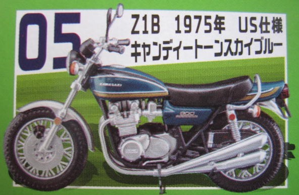 ヴィンテージバイクキット Vol.8 Z1B 1975年 US仕様 キャンディートーンスカイブルー KAWASAKI カワサキ ヴィンテージバイク エフトイズ_Z1B 1975年キャンディートーンスカイブルー