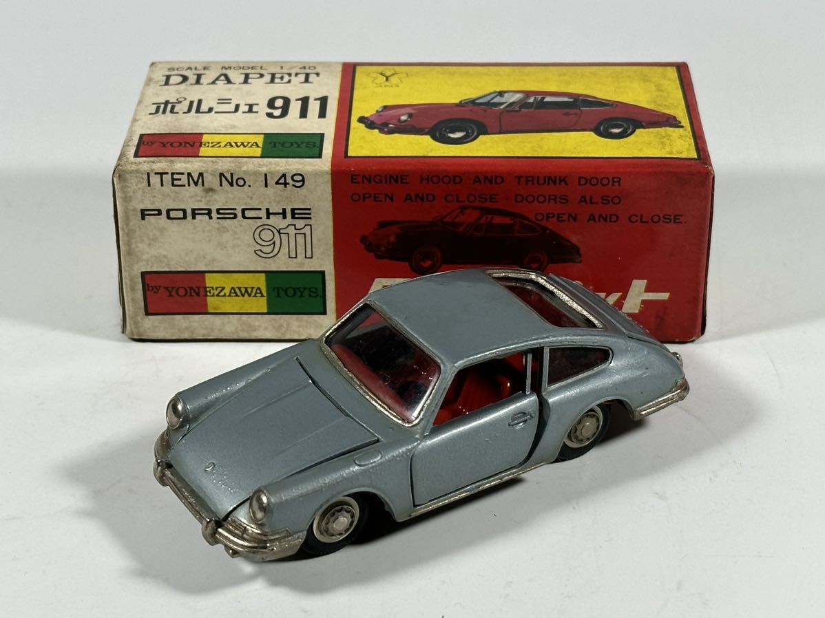 (s256)ダイヤペット ポルシェ911 No.149 ヨネザワ ミニカー Diapet PORSCHE 当時物_画像1