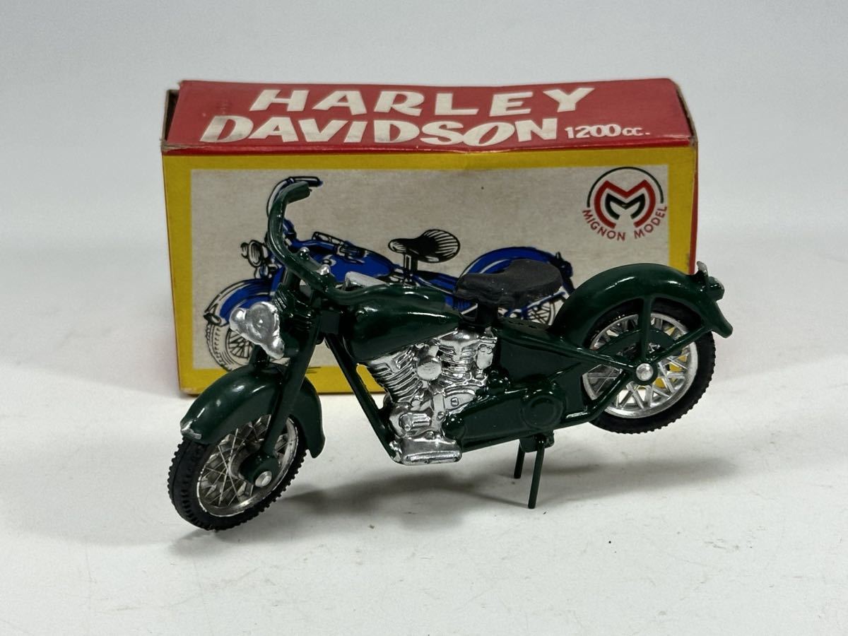 (s356) MIGNON MODEL TORINO ART.n102 HARLEY DAVIDSON 1200cc ミニカー バイク 当時物_画像1
