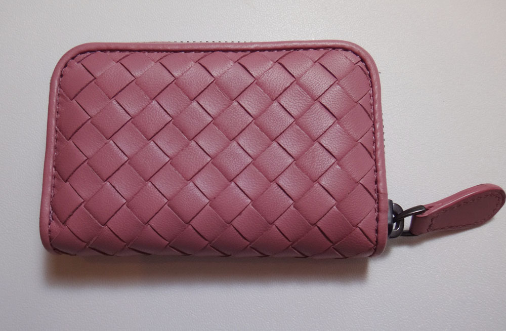 BOTTEGA VENETA ボッテガ・ヴェネタ コインケース レザー ピンク レザーコンパクトウォレット ミニ 財布 小銭入れ シンプル