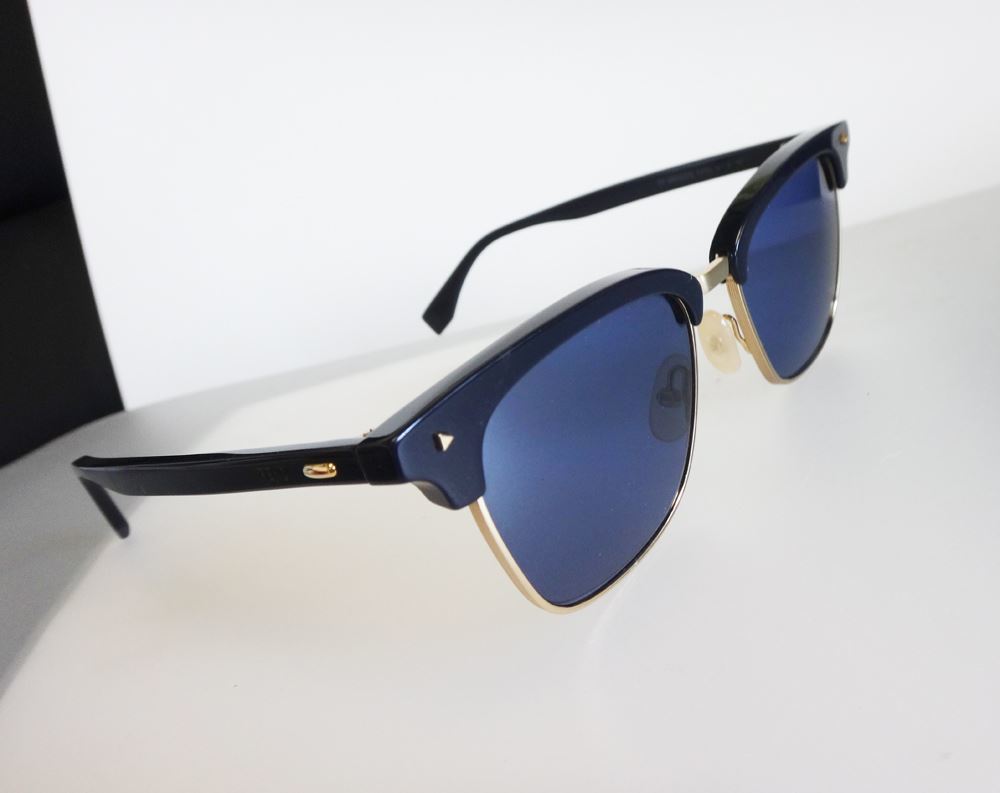 FENDI Fendi женский солнцезащитные очки оттенок черного темно-синий серия полный обод бренд UV cut модный ультрафиолетовые лучи меры we Lynn тонн 