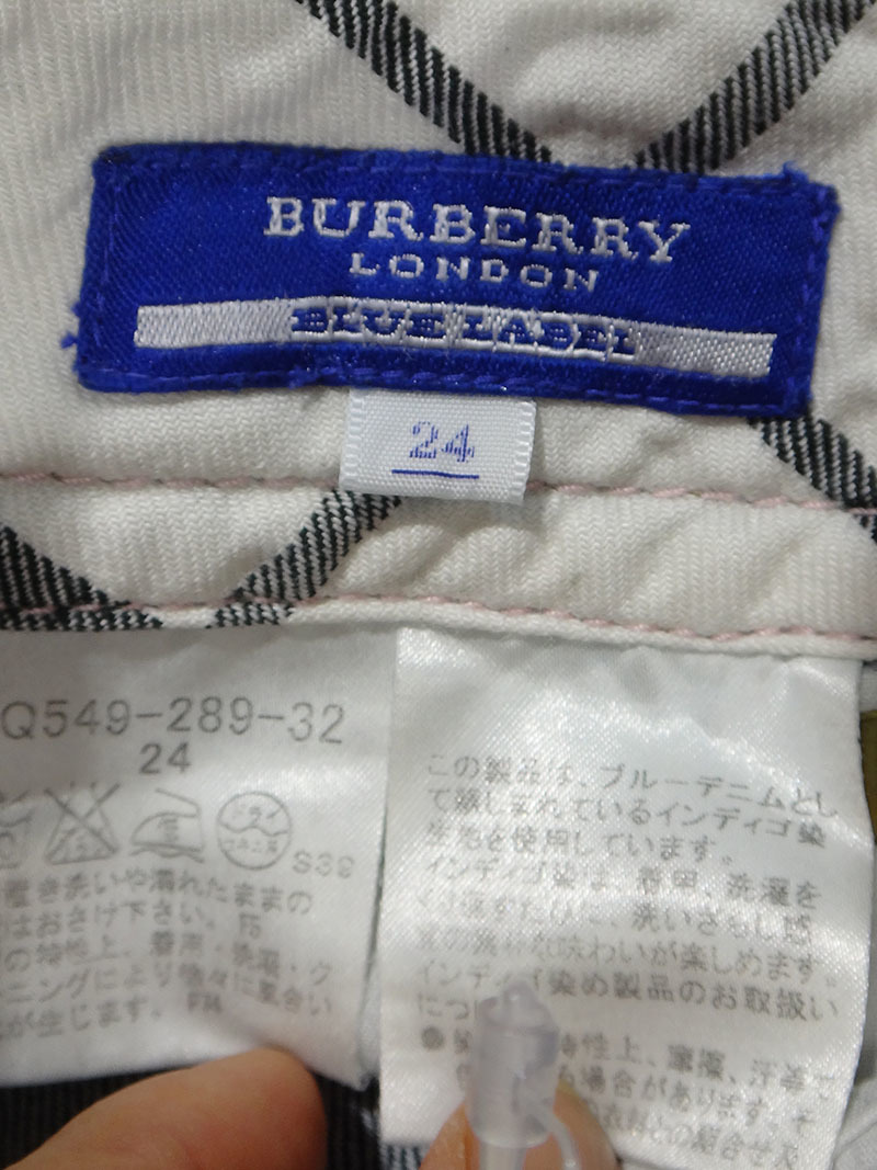 バーバリー ジーンズ Burberry blue Label バーバリー ブルーレーベル レディース ボトムス ジーンズ サイズ24 ブルー_画像9