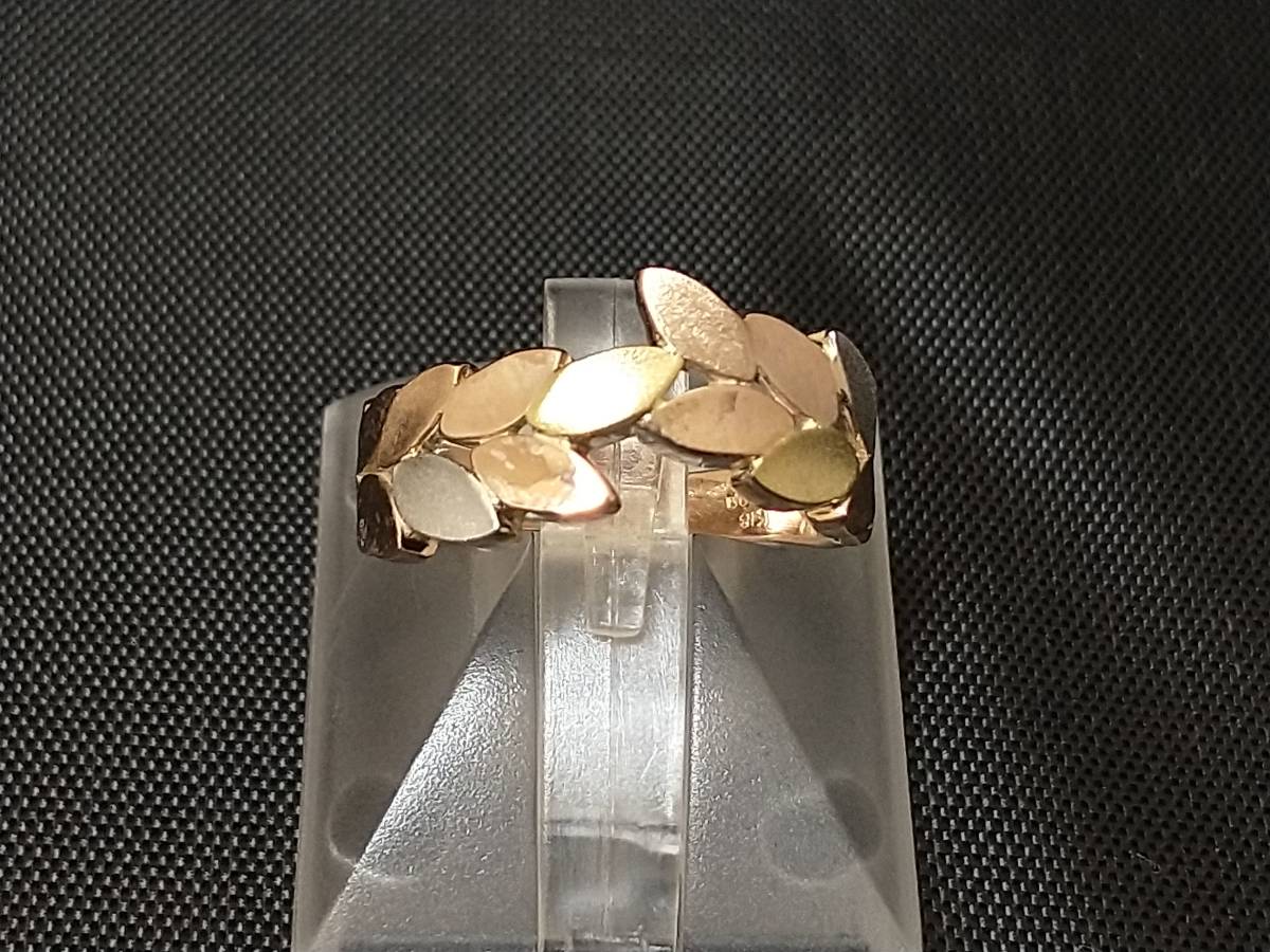 上品なファッション ゴールド 13号 コンビ Pt900 K18 【即決】リング プラチナ 3.6g 刻印有り 金 イエローゴールド