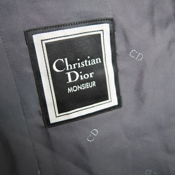 クリスチャンディオールムッシュ Christian Dior MONSIEUR 金釦ウールテーラードジャケット*シングルブレザー*紺ブレ(90-76-165-A4)_画像4