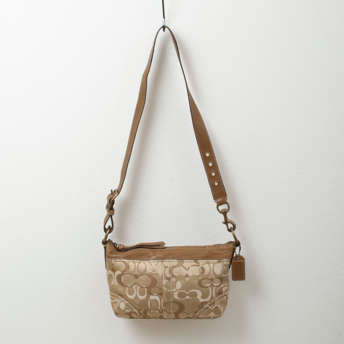 極美品】COACH(コーチ)キャンバス レザー シグネチャー ダッフル