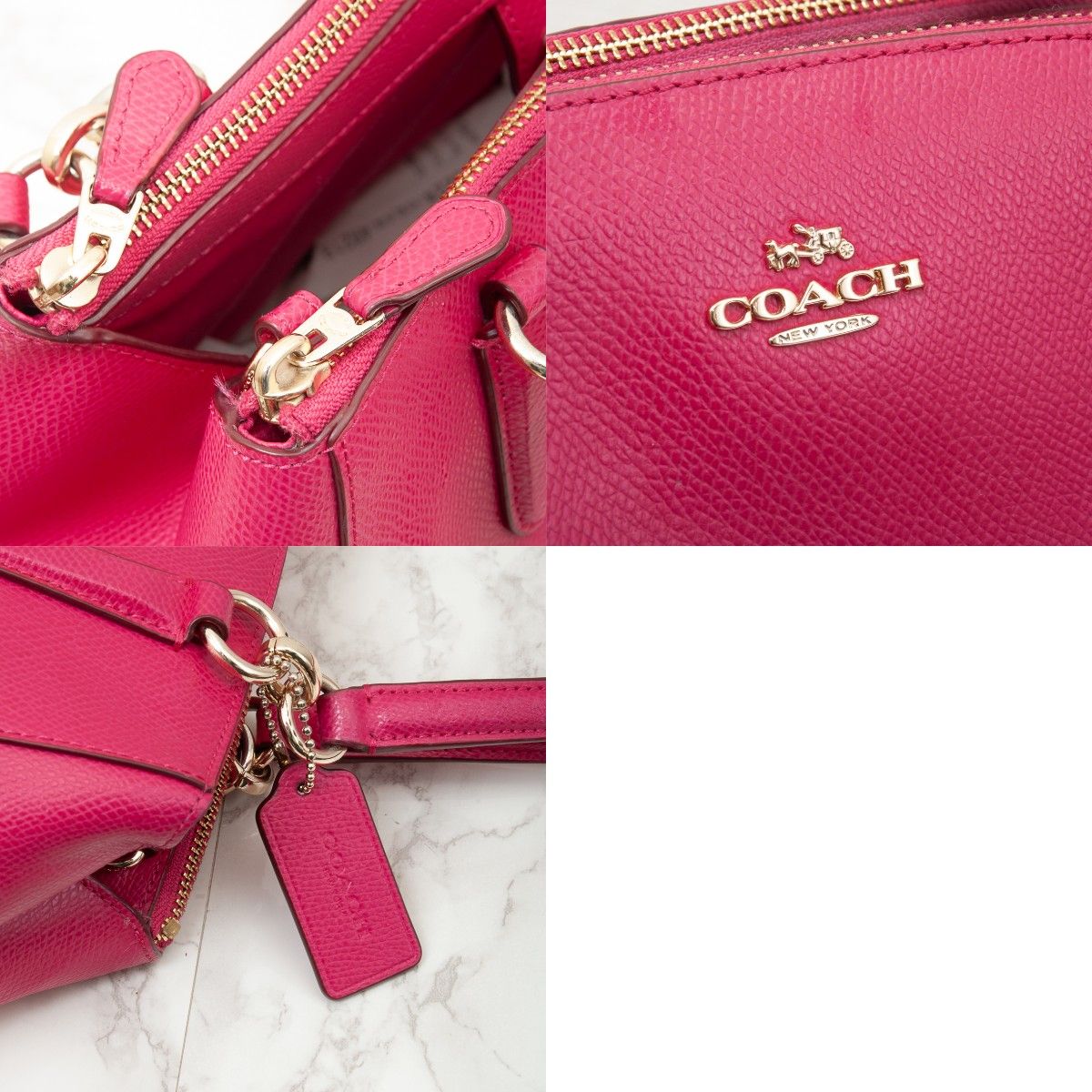 美品】COACH(コーチ)2way キャリーオール レザー ショルダー 美品】COACH(コーチ)2way キャリーオール レザー ショルダー