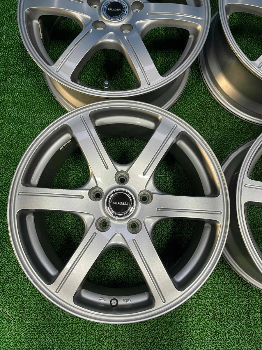 １７インチ　アルミホイール　１７×７J　114.3　5H　オフセット＋45　４本セット　ブリジストン BALMINUM ！！_画像4