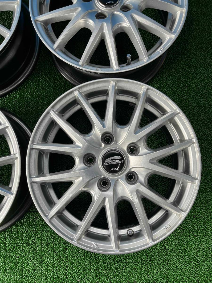 15インチ　アルミホイール　15×6J　114.3-5H　オフセット＋52　4本セット　シュナイダー　SQ27　メタリックシルバー　！！_画像5