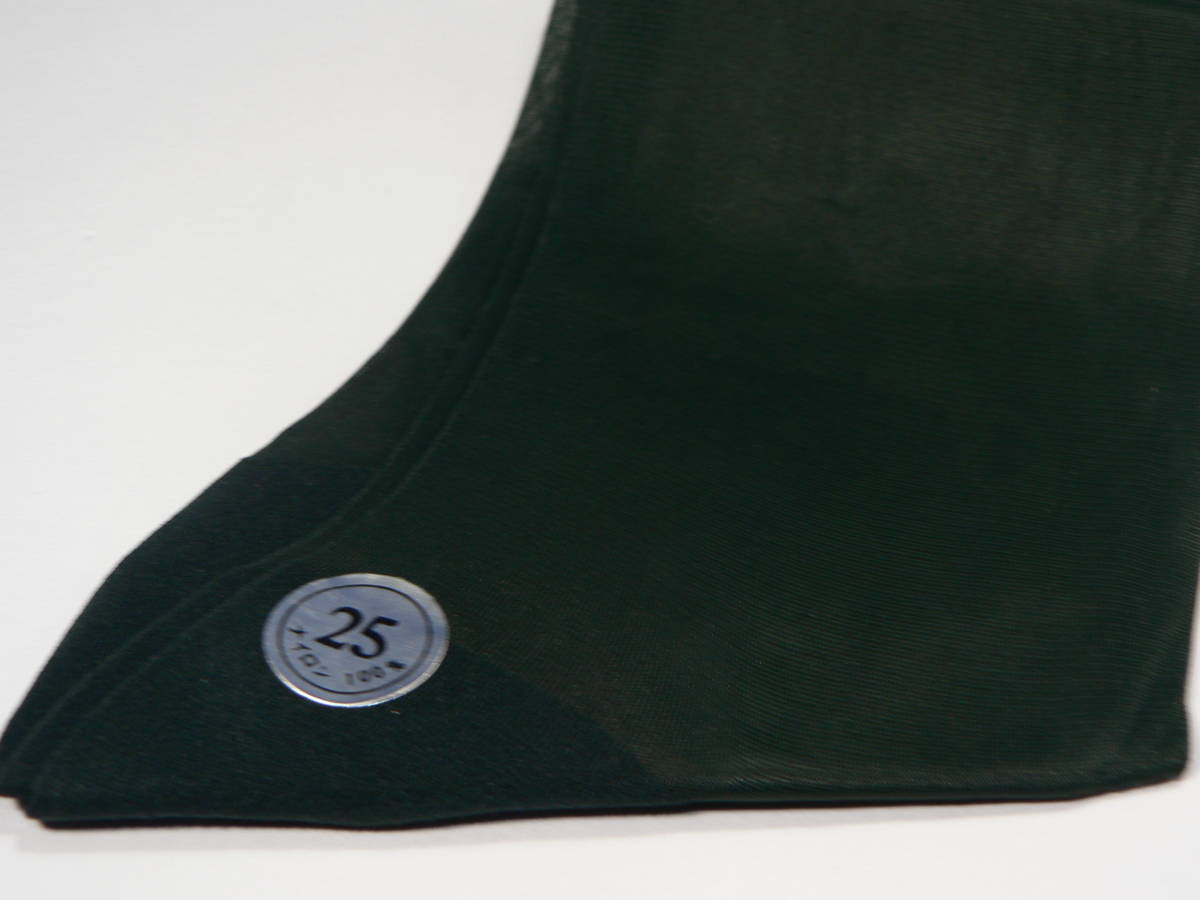 レトロ フクスケ ナイロン１００％ ハイソックス 緑 ２５ｃｍ 紳士薄手靴下 上品な光沢と透明感あり 日本製 未使用品 K-14_画像7
