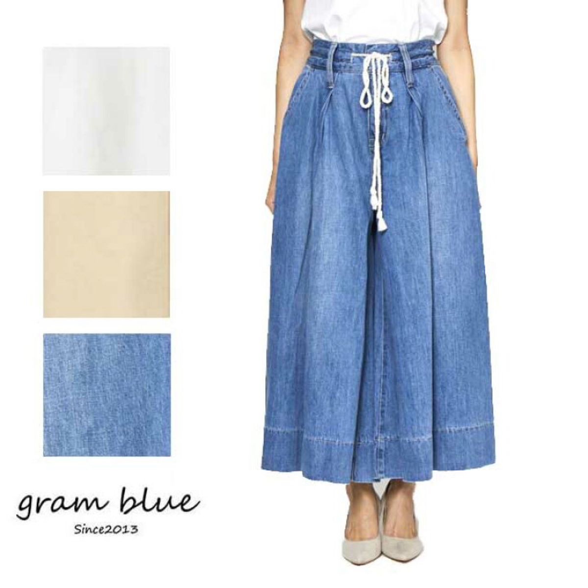 gram blue【グラムブルー】ミニフレアジーンズ パンツ