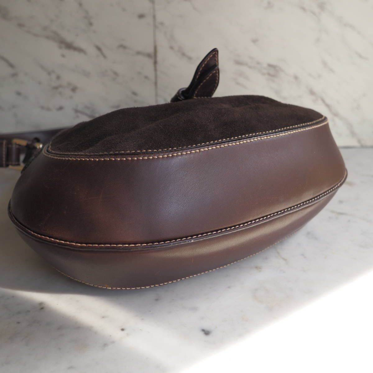  Bally BALLY код CODE замша кожа сумка на плечо Италия производства темно-коричневый 