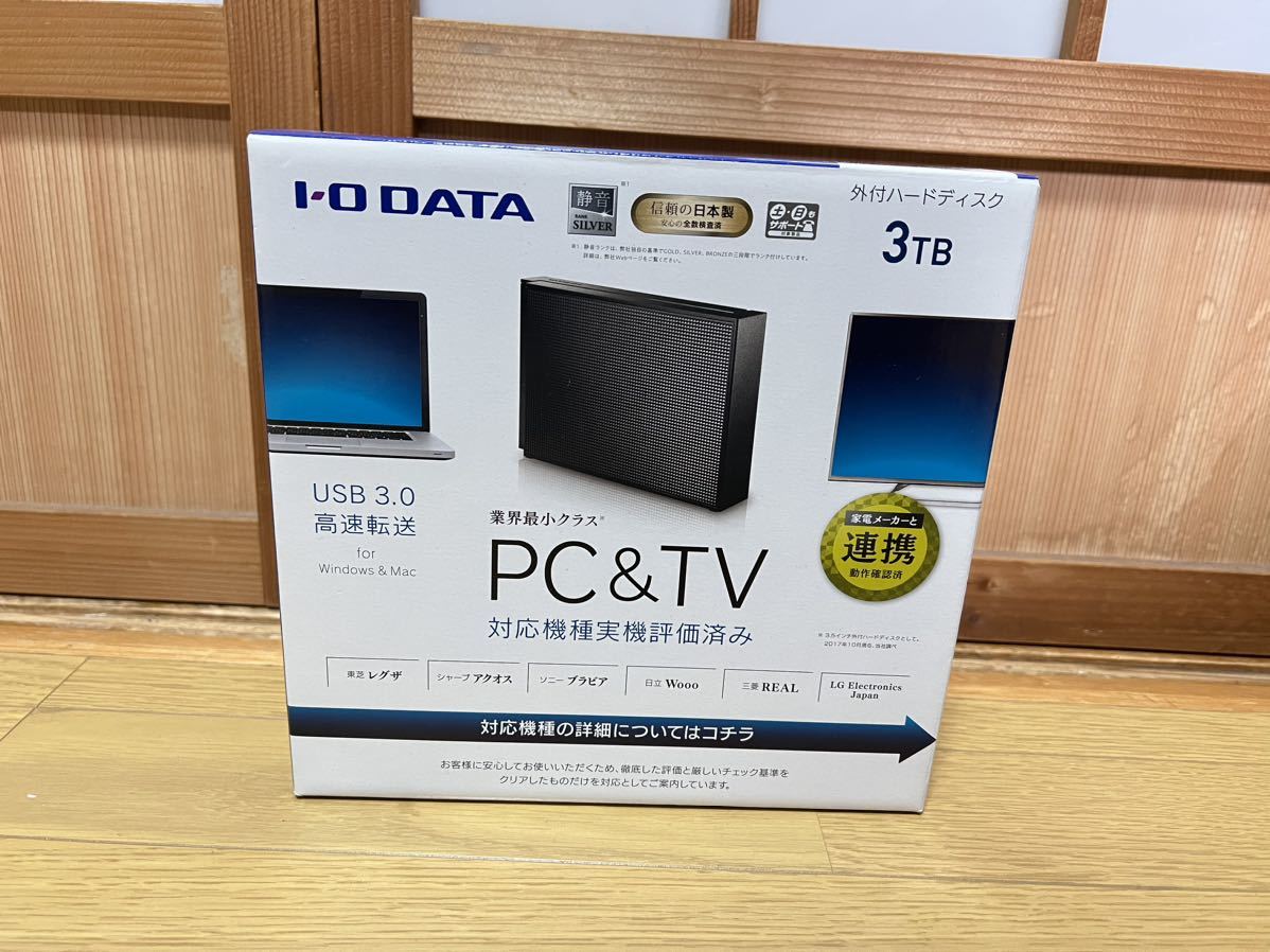 【1円スタート】 I・O DATA HDCZ-UTL3K 外付けHDD 3TB PC・テレビ用 USB3.0 TV ハードディスク アイ・オー・データ DM1219N_画像1