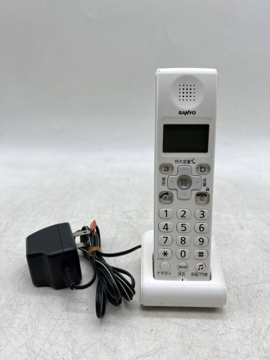 【1円スタート】SANYO TEL-SDJ2 子機 ホワイト コードレス電話機 サンヨー MK1221N_画像1