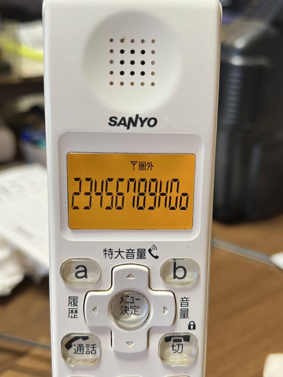 【1円スタート】SANYO TEL-SDJ2 子機 ホワイト コードレス電話機 サンヨー MK1221N_画像8