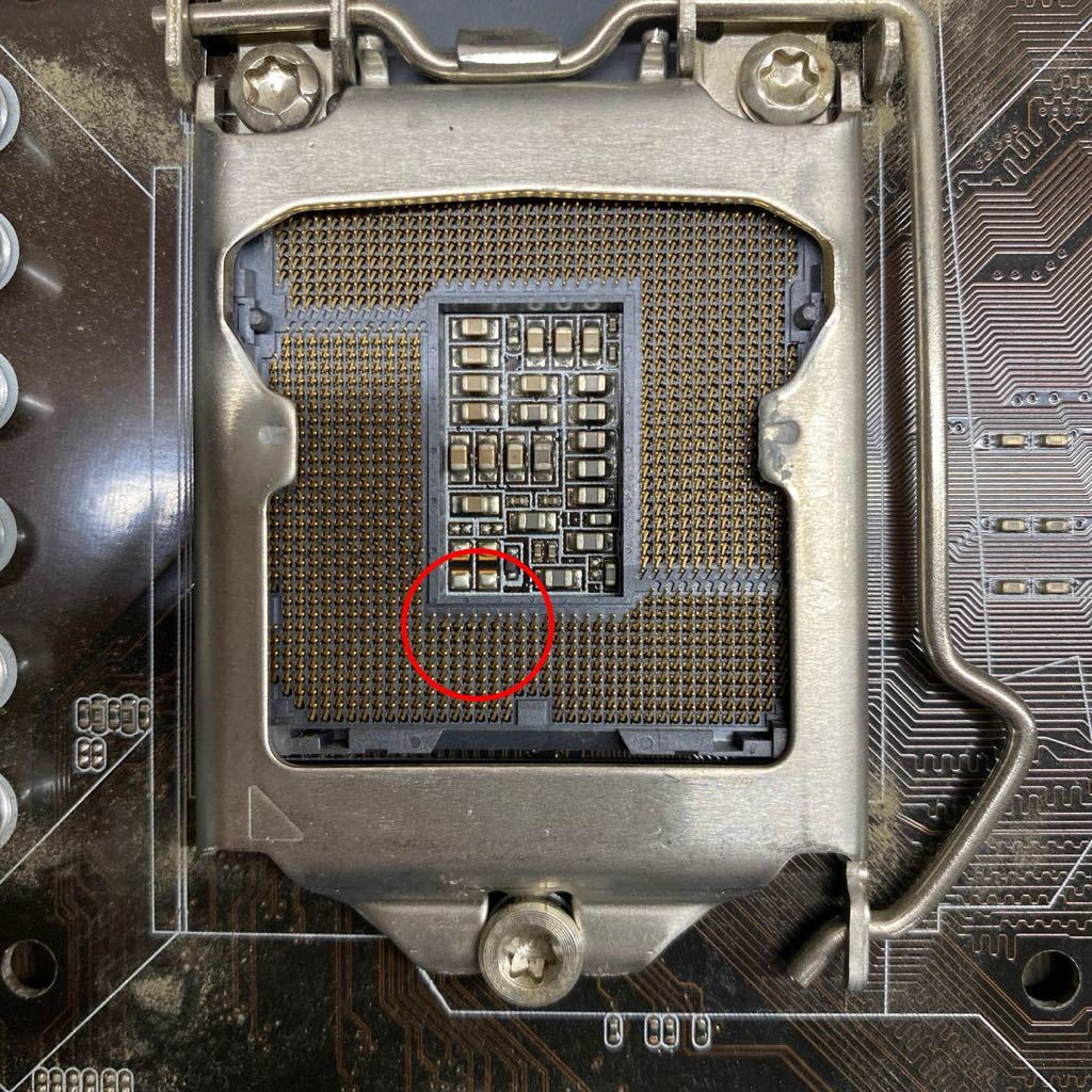 MG12-124 激安 マザーボード ASUS P7P55D LGA1156 BIOS立ち上がり確認済み ジャンク_ピン曲がりあり