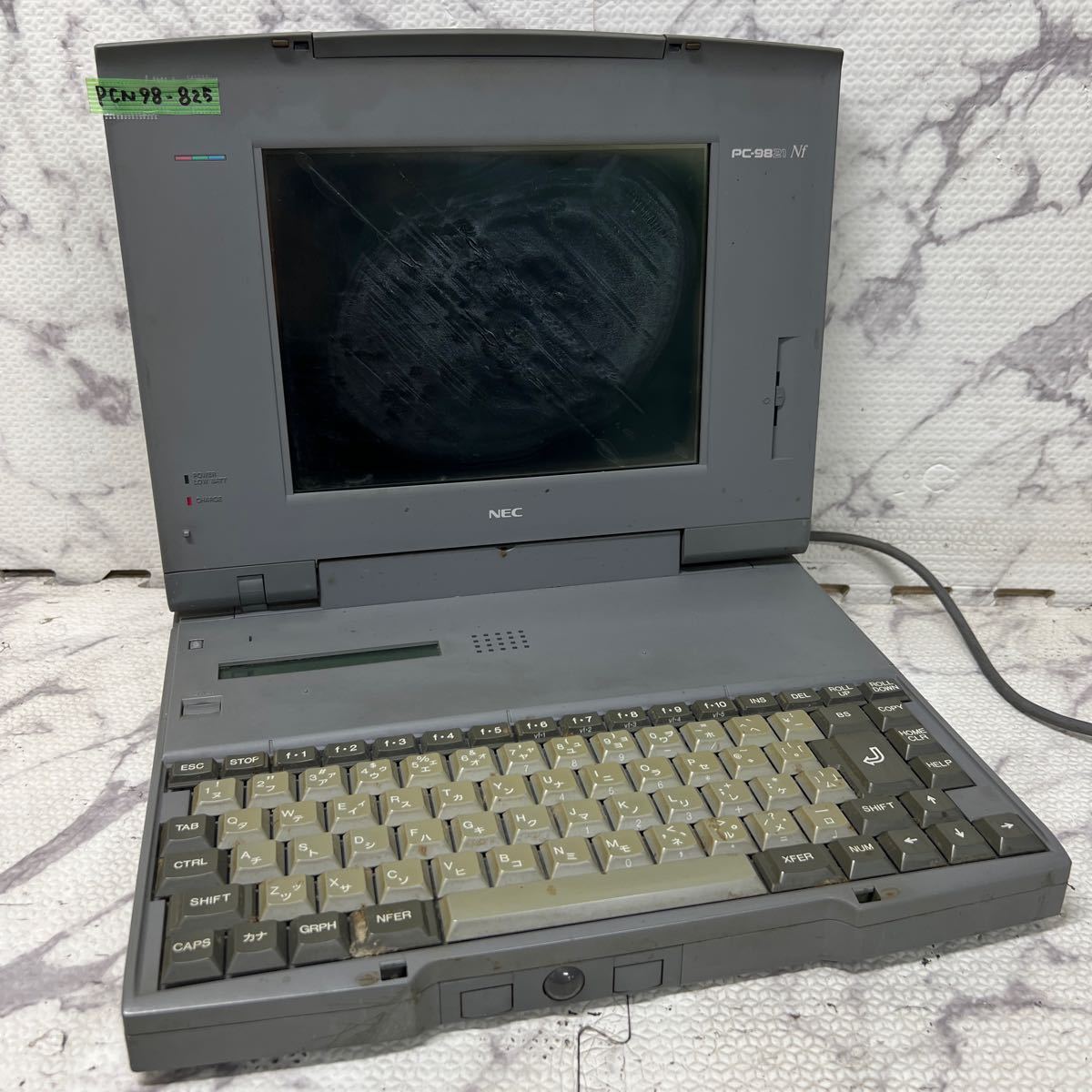 PCN98-825 super-discount PC98 notebook NEC PC-9821Nf/810W electrification only has confirmed Junk 