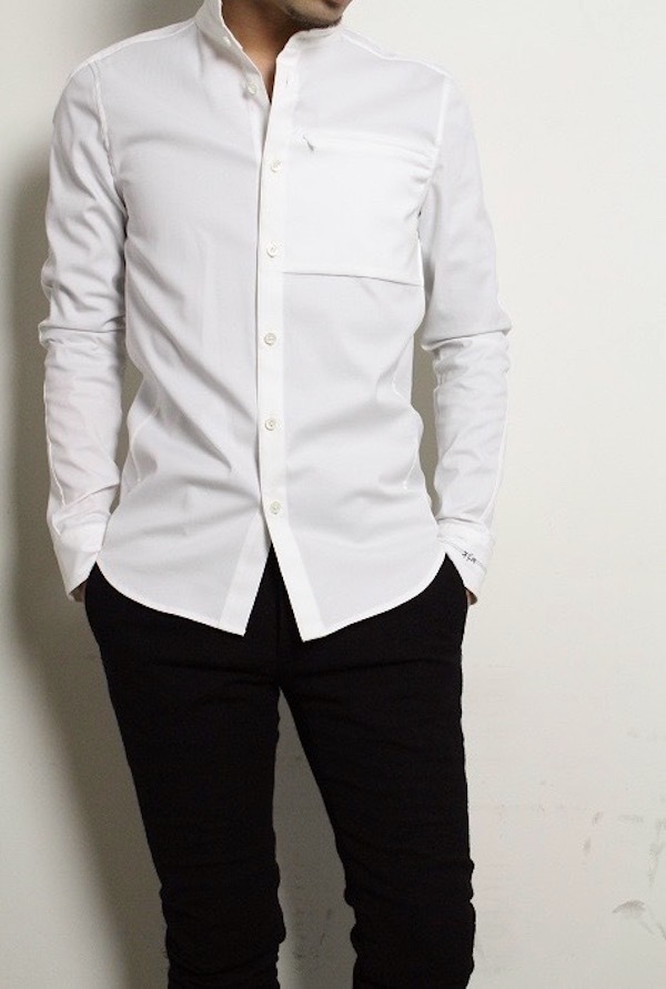 数回着2.8万 wjk function stand collar shirt スタンドカラー シャツ     AKM ジュンハシモト 1piu1uguale3の画像8